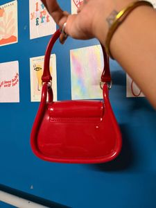 Cute Red Mini Handbag with Charms