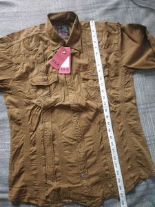 Men's F.N.G. Brown Button-Up Shirt