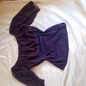Purple chic y2k Sleeve Top