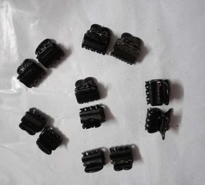 Set of 10 Small Black Hair Clips
