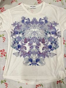 Vero Moda White Floral Print T-Shirt