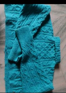 Teal Cable Knit Sweater