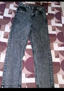 Stylish Wide Leg Acid Wash Jeans