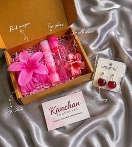 Cute Pink Hair Clip &amp; Earring Set