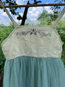 Elegant Baby Blue Tulle Gown