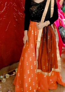 Skirt With Top And Dupatta