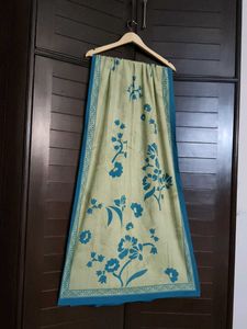 In Stree Teal Blue Cotton Embroidered Kurta Set