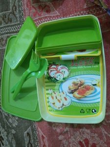 Big Sleek Kids Lunchbox Or Tiffin With Spoon Or Fork