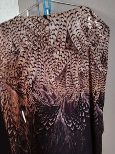 Bebe One Shoulder Kaftan Dress
