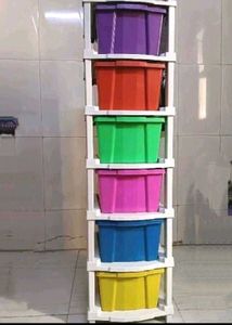 Multicolor Plastic Storage Drawers
