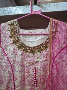 Elegant Pink Printed Kurta Set with Dupatta