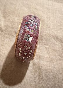 Maroon Glitter Lac Kada