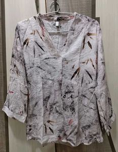 Stylish Abstract Print Tunic Top