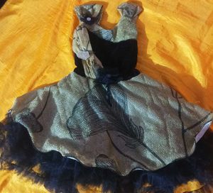 Baby Girl Party Wear Frock 12-18 Months - Golden B