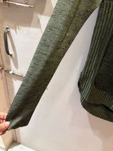 Olive Green Long Sleeve Top