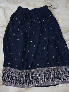 Sparkling Sequined Navy Blue Blouse