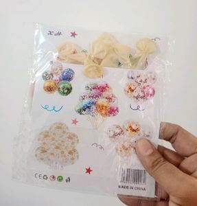 5pcs Inflatable Rose gold Confetti Balloon