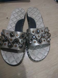 Embellished Slip-On Sandals