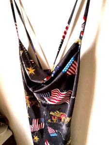 American Flag Print Slip Dress 👗