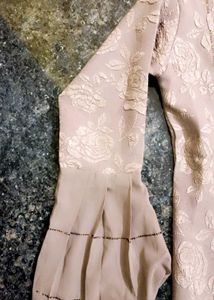 Elegant Floral Print Long Abaya