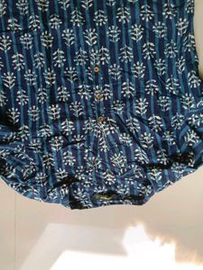 Stylish Blue Printed Kurta