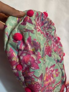 Floral Drawstring Bucket Bag