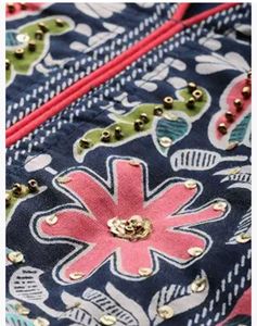 Rain &amp; Rainbow Navy Blue Printed  Anarkali Kurta