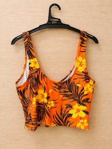 Orange tropical top 🧡 Padded