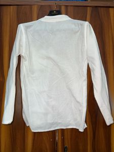 Men's White Linen Kurta | Size (Medium)