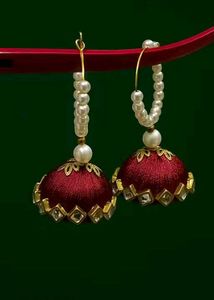 Silk Thread Jhumka Earrings