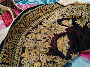 Full Stone work Velvet Lehenga Choli