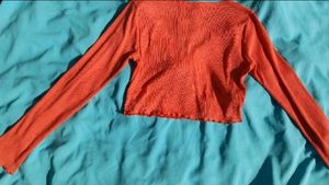Orange  Cardigan