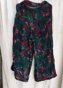 Vintage Floral Wide Leg Pants
