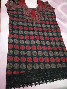 Elegant Polka Dot Kurta Set