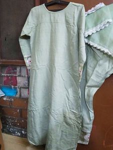 Embroidered Kurta Set with Dupatta