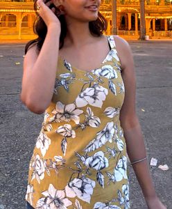 Floral Shirt Kurti Top