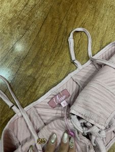 Pink Corset Style Crop Top
