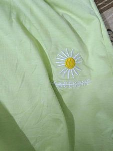 Indonesian imported Lime Green Daisy Sweatpants