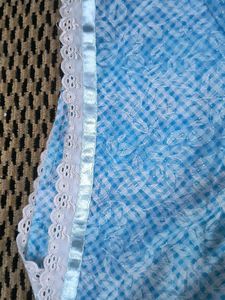 Beautiful Blue Gingham Dupatta