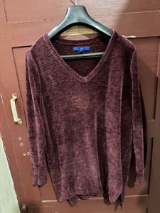 Cozy V-Neck Chenille Sweater