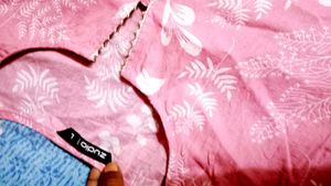 Pink Floral Print Kurta
