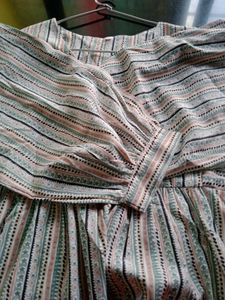 Boho Striped Blouse with Star Print
