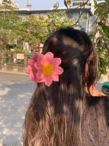 Handmade Crochet Flower Hair Clip