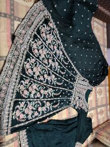 Embroidered georgette indo western Set