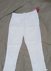 White Straight Pant For Women