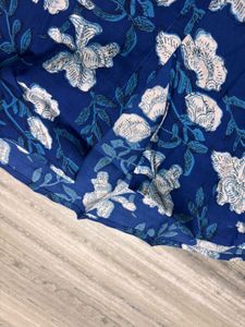 Elegant Blue Floral Kurta Set