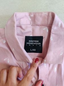 Pink Pure Cotton Shirt for men