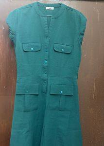 Green Pocketed Dress