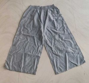 Wide Leg Button Pants