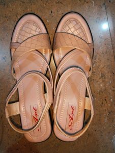 Stylish Nude Wedge Sandals